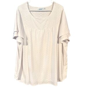 Vintage National Free w/$35 Bundle National Tiered Sleeve Eyelet  Blouse Sz 1x